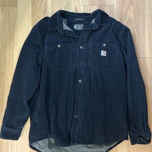 Carhartt Men's Dark Blue Corduroy Shirt Jacket